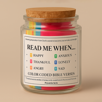 Bible Verse Jar – Daily Scripture by Mood (Faith-Based Gift Idea)