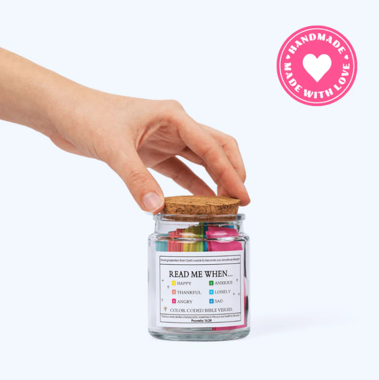 Bible Verse Jar – Daily Scripture by Mood (Faith-Based Gift Idea)