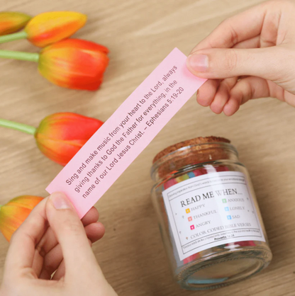 Bible Verse Jar – Daily Scripture by Mood (Faith-Based Gift Idea)